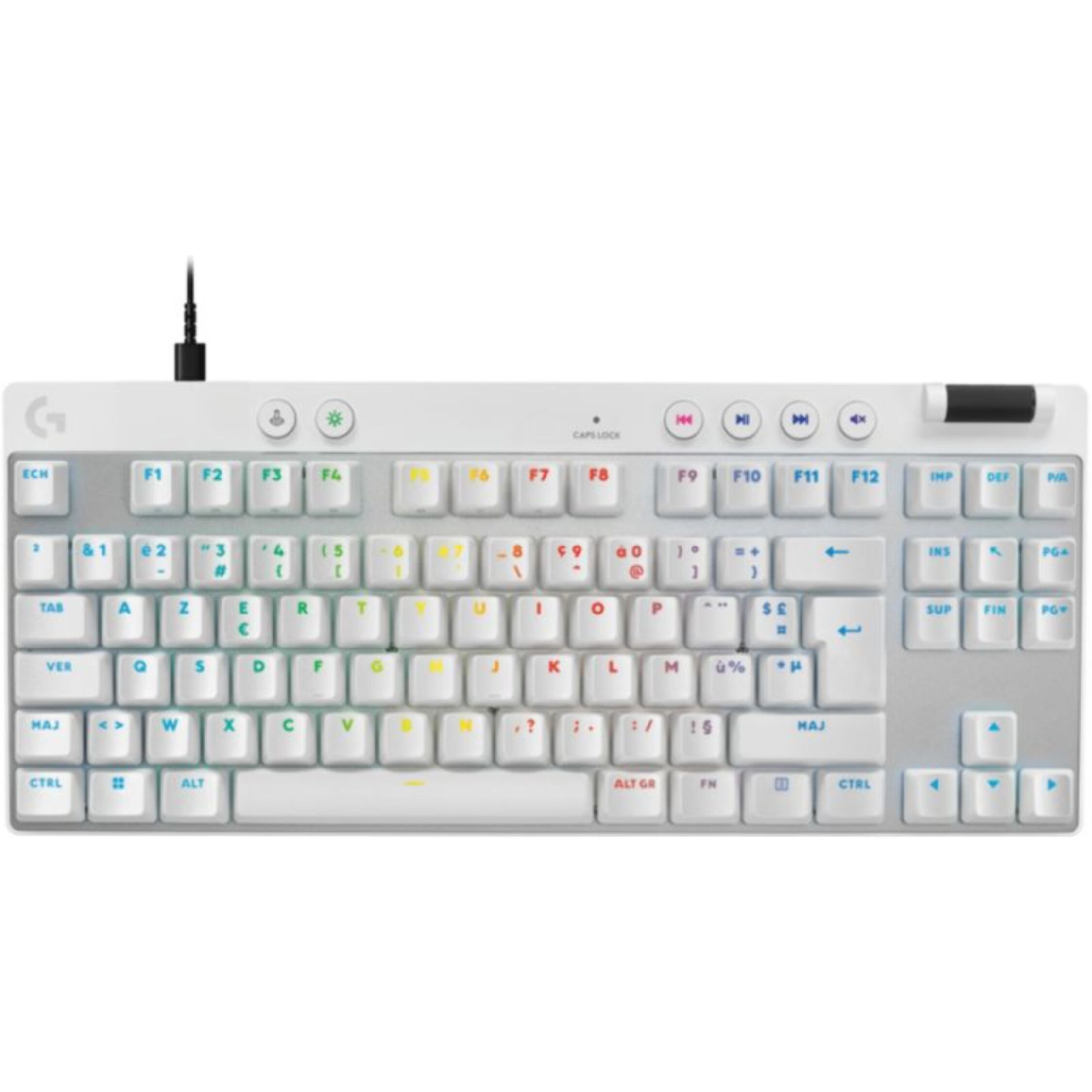 Clavier gamer LOGITECH G Pro X TKL Rapid Blanc