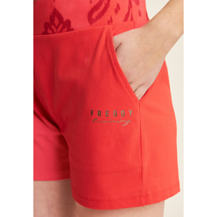 Short sportivi con fascia in vita floreale