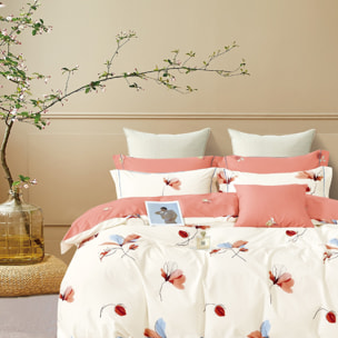 Parure housse de couette avec taie à volant 100% coton - Brévine