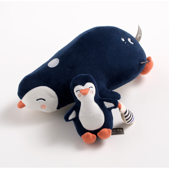 Peluche pingouin bleu marine