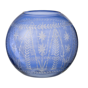 J-Line vase Tarifa Rond - verre - bleu