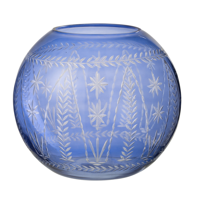 J-Line vase Tarifa Rond - verre - bleu