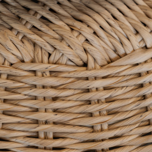 Salon de jardin en résine effet rotin tressé beige 7 places MAJORELLE