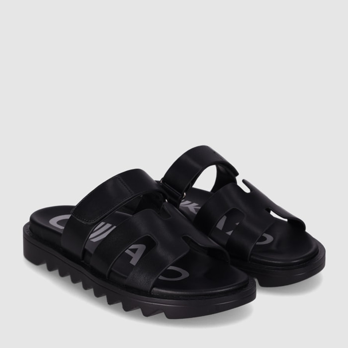 Sandalias - Negro - Tacón: Bajo