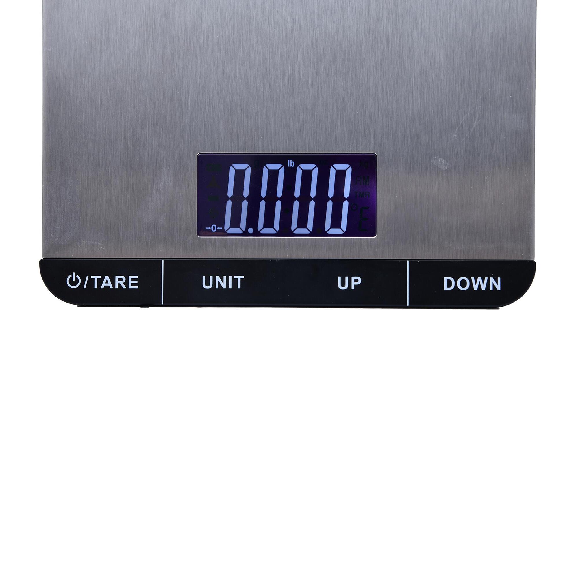 Báscula de cocina 23x15,8x2,2cm en Acero inoxidable color Negro SwissHome