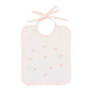 Babero Cuadrado Cinta Perritos-Coronas-Estrellitas Rosa Talla Uni