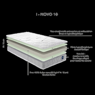 Matelas I NOVO 10 2 1 place|H 16 cm|confort ferme