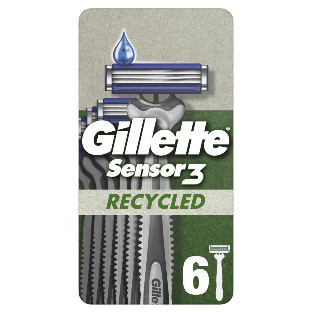 6x6 Rasoirs Jetables Sensor 3 Recycled, Gillette