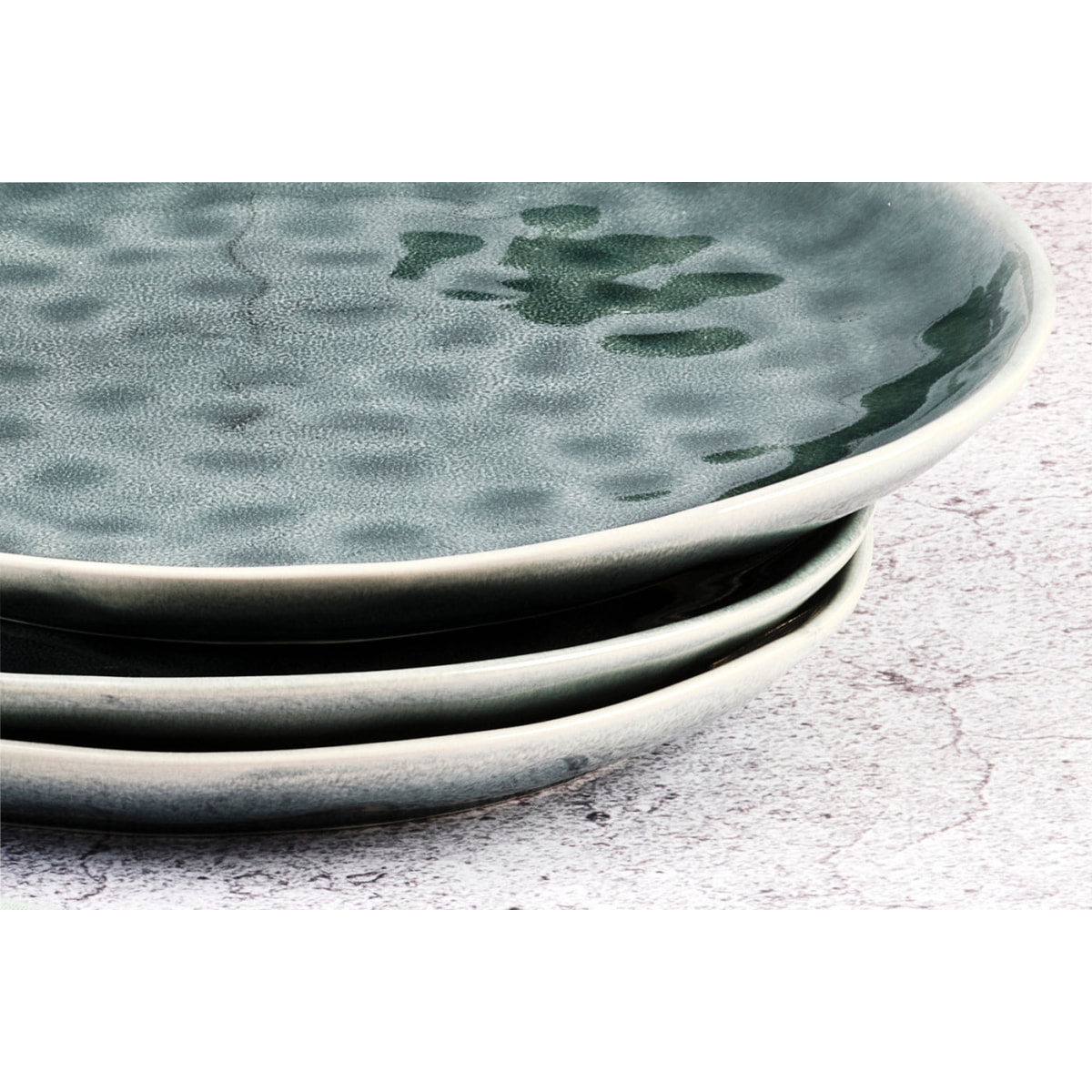 Assiette MOON Ø28,5cm - 6 pièces - Pétrole