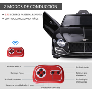 Coche Eléctrico Modos de Control Música Faros Negro