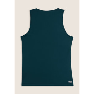 Canotta sportiva in tessuto traspirante con logo glitter