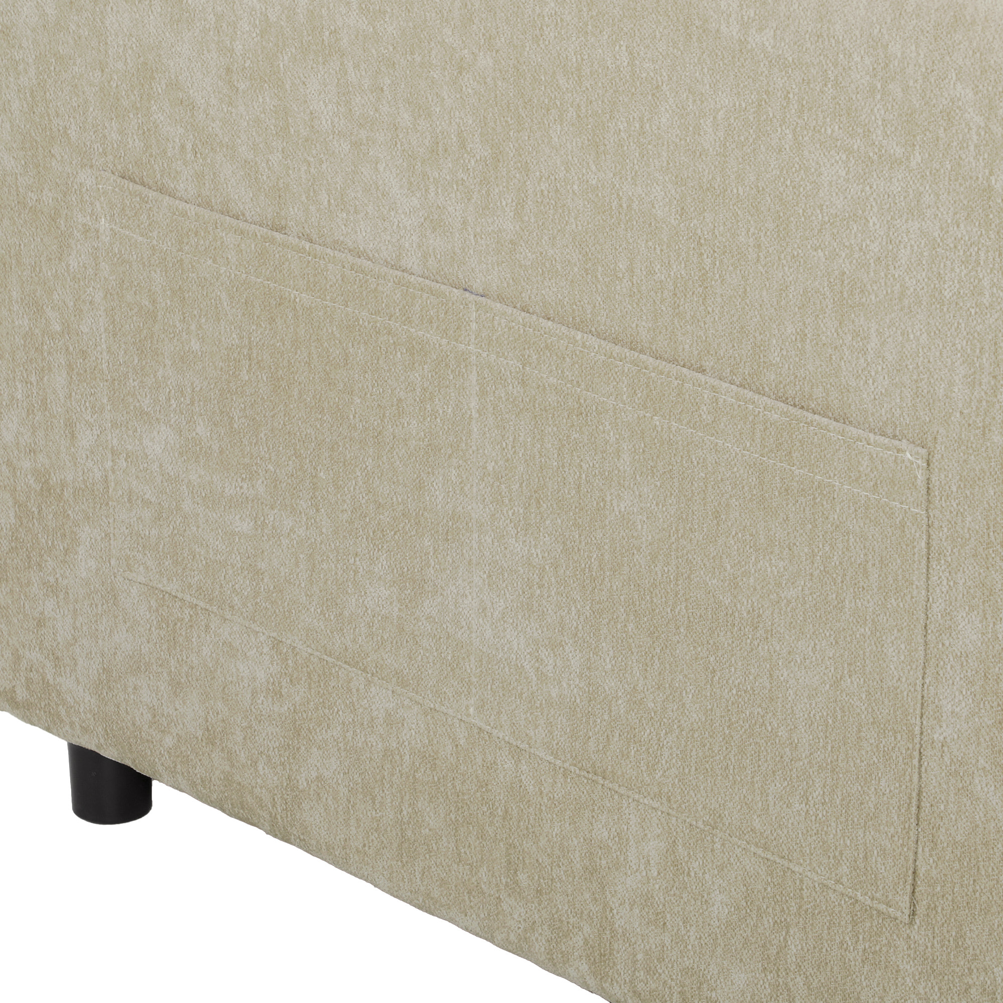 Canapé convertible 2 places dossier inclinable 5 niv. tissu chenille beige