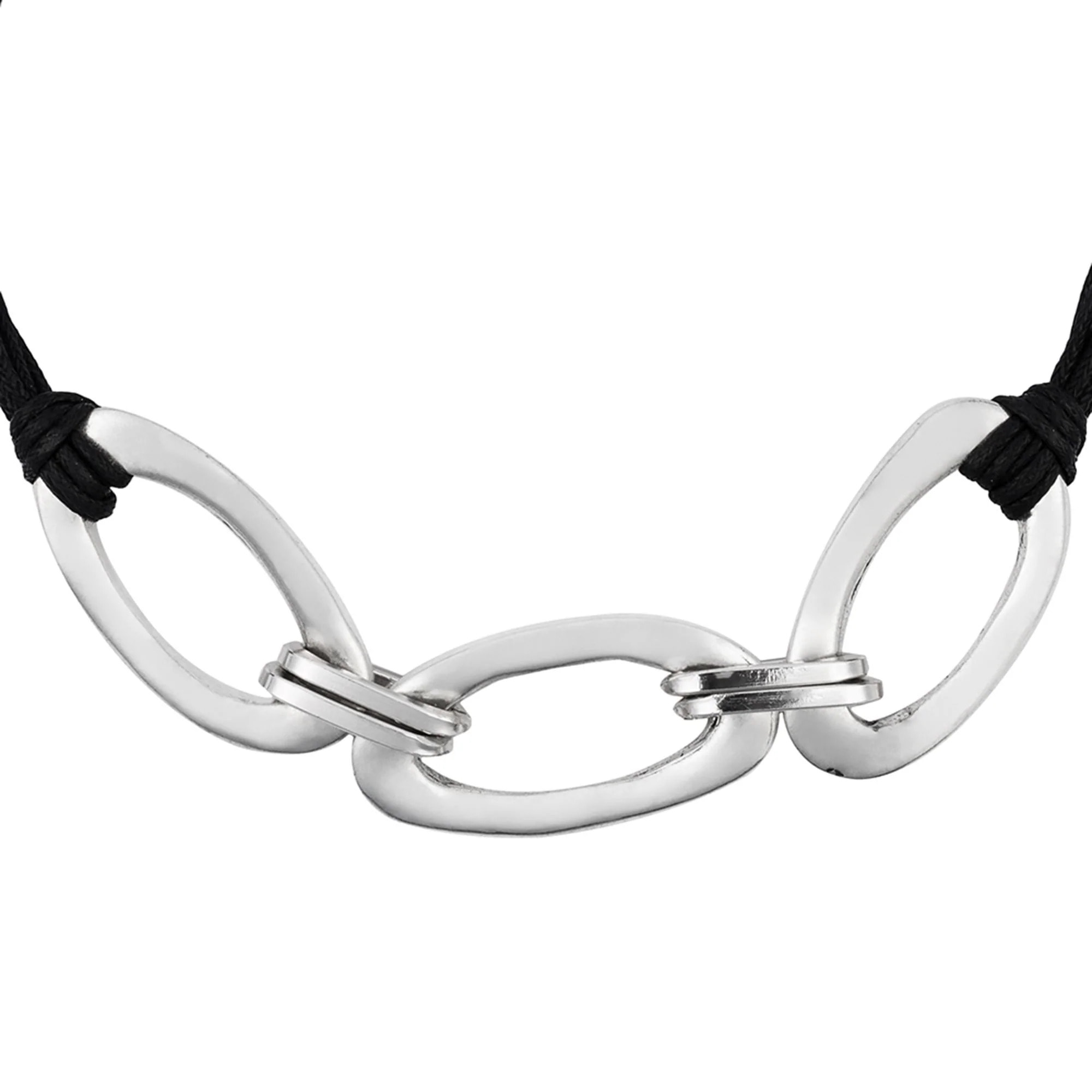 Collar Candado en plata chapado y cadena singular eslabón rectangular. "Gloria Mago"