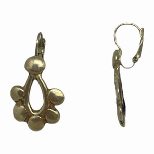 Pendiente dormilona racimo en dorado