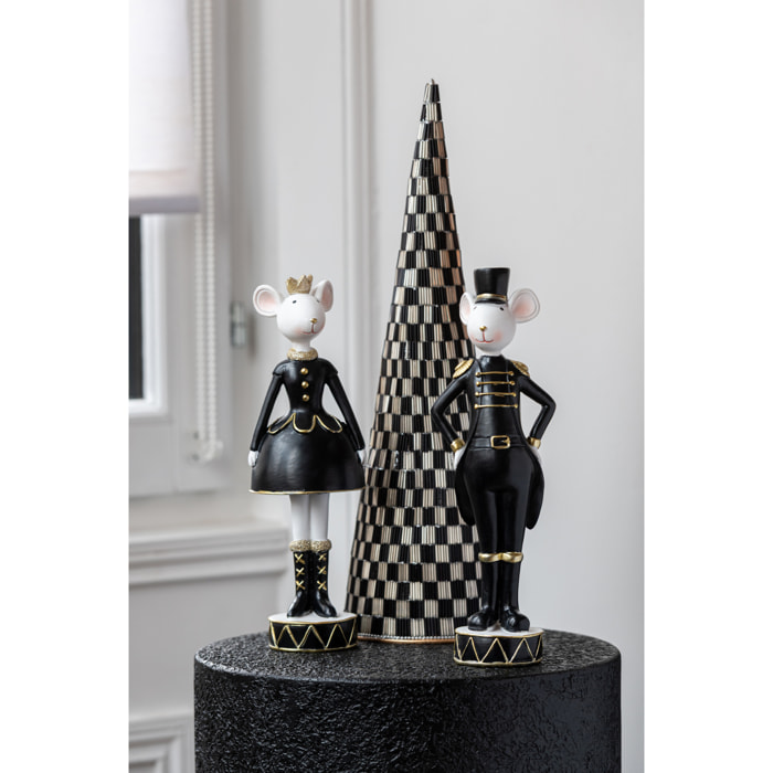 J-Line figurine Souris - polyrésine - mix - large - 2 pièces