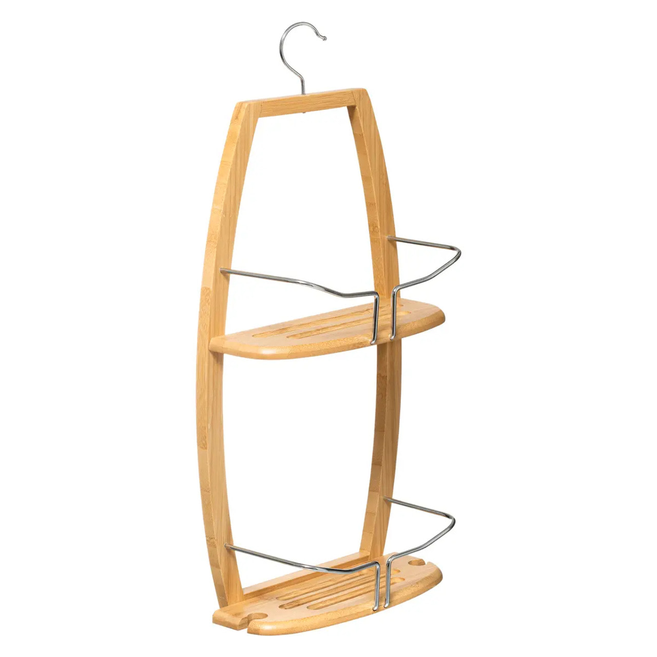 Serviteur de douche 2 niveaux métal bambou