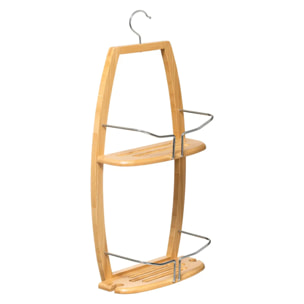 Serviteur de douche 2 niveaux métal bambou