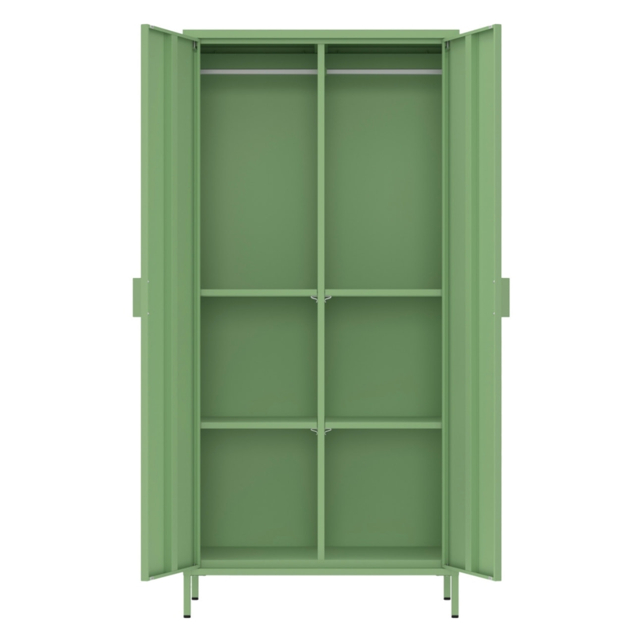 Armadio in metallo 2 ante 80x40x170h cm verde salvia - Pop