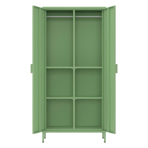 Armadio in metallo 2 ante 80x40x170h cm verde salvia - Pop