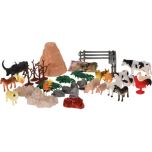 Well home set de 40 animales de juguete aleatorio (dinosaurios o salvajes o de granja o marinos)