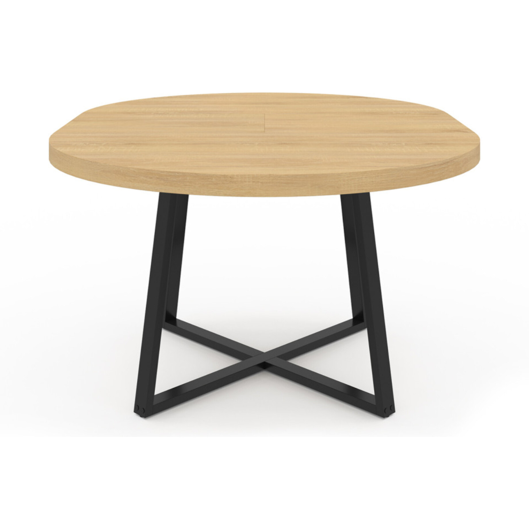 Table à manger extensible Sana 120-160 cm - Bois - Noir
