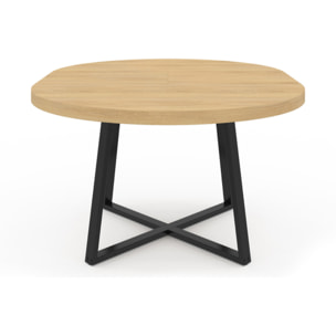 Table à manger extensible Sana 120-160 cm - Bois - Noir