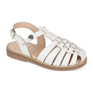 Cangrejera Elegante Piel Natural. Hebilla