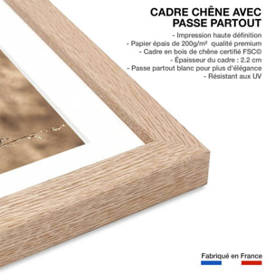Affiche fleurs field grass Affiche sous cadre bois