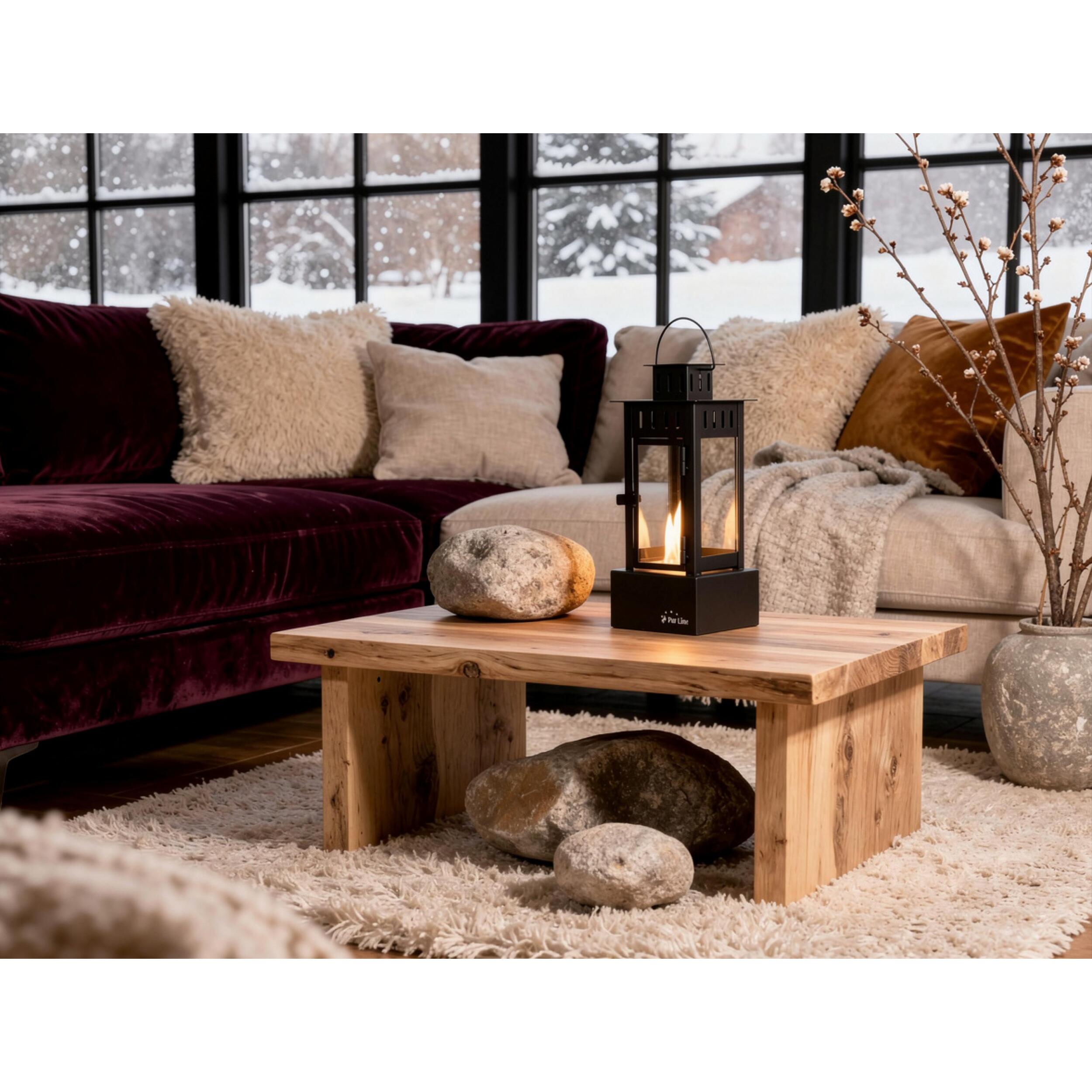 Lanterne éthanol en acier inoxydable