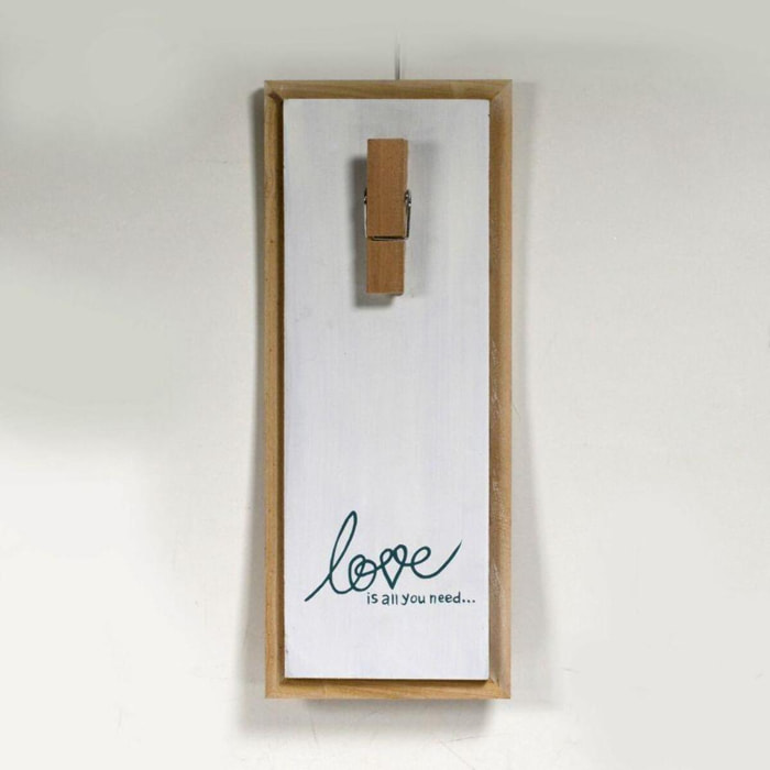 Portamemo Serenidad in legno con scritta love cm12x3h30