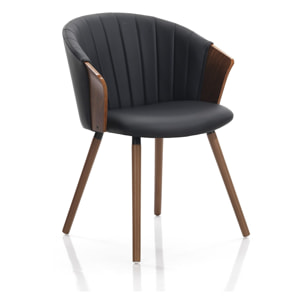 Oresteluchetta sedia BERGEN DARK WOOD