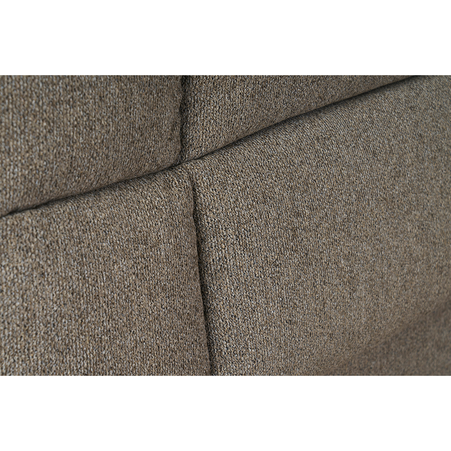 Lit coffre 2 places 160x200 cm en tissu texturé taupe HONO