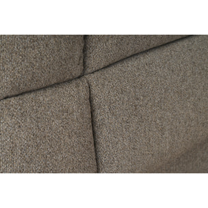 Lit coffre 2 places 160x200 cm en tissu texturé taupe HONO