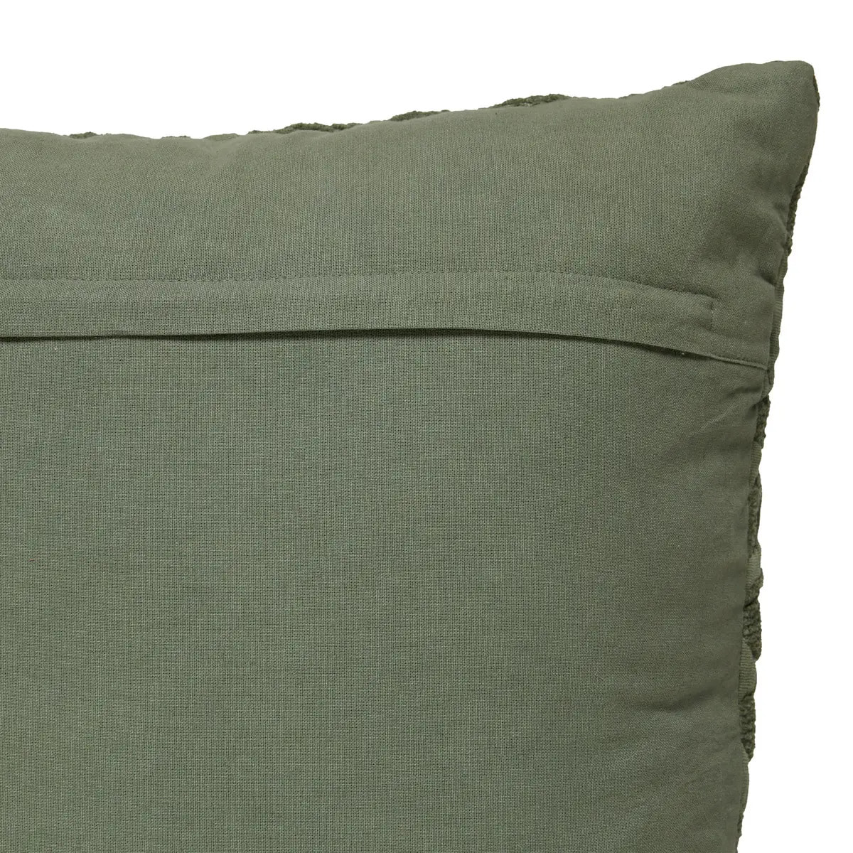 Coussin motif jacquard "Lehto" coton vert clair 50x50cm