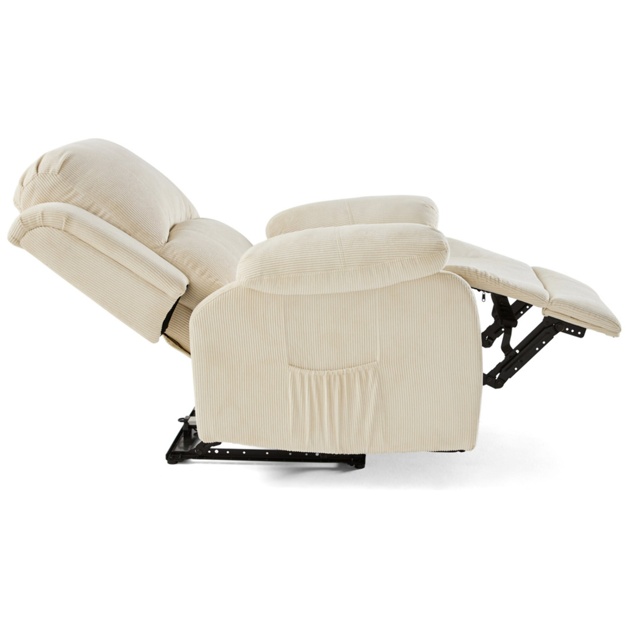 Armand - fauteuil relax électrique en velours côtelé - Beige