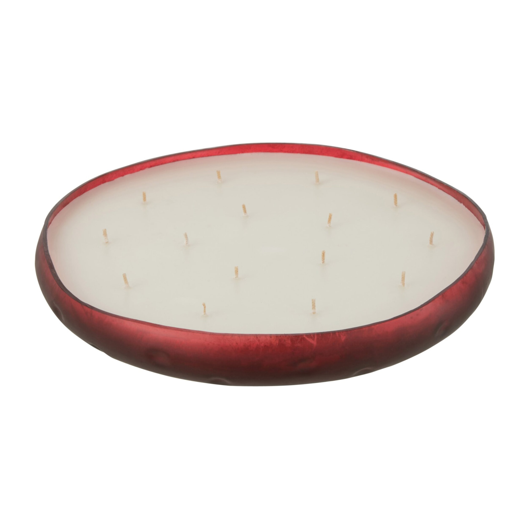J-Line bougie parfumée M-Chic - Oud & Amber - verre - rouge - extra large - 35H
