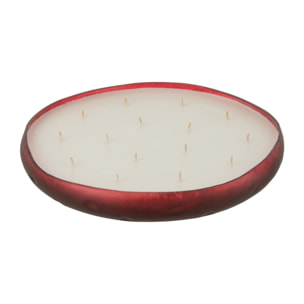 J-Line bougie parfumée M-Chic - Oud & Amber - verre - rouge - extra large - 35H