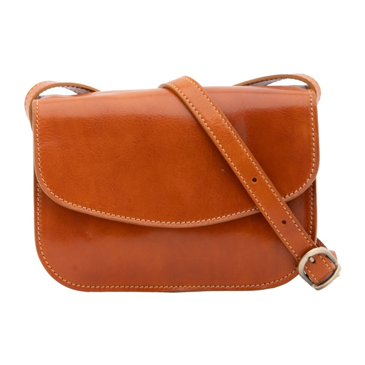 Borsa a tracolla da donna - Modello False - 100% pelle - 22.0 x 16.0 x 9.5 cm