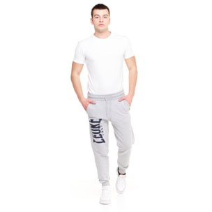 Pantaloni da uomo con logo grande in cotone non garzato Leone Basic