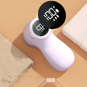 Rasatrice per pelucchi compatta per la casa, con batteria ricaricabile. Schermo digitale e 3 livelli di potenza.