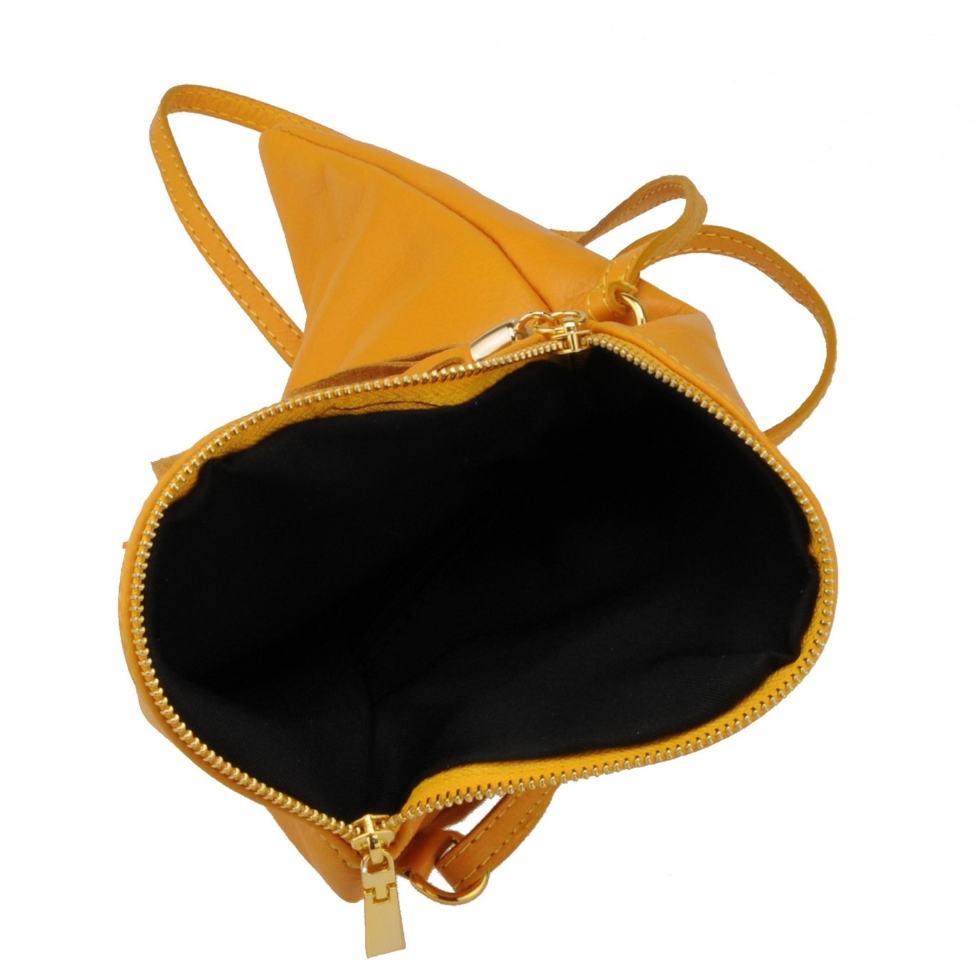 Borse Donna colore Giallo-in pelle Made in Italy 18x20x2cm