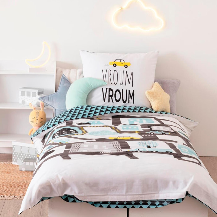 Juego de cama con diseño de ruta WellHome.