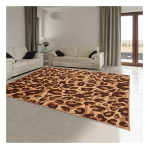 Tapis salon et chambre tissé motif animaux JICI