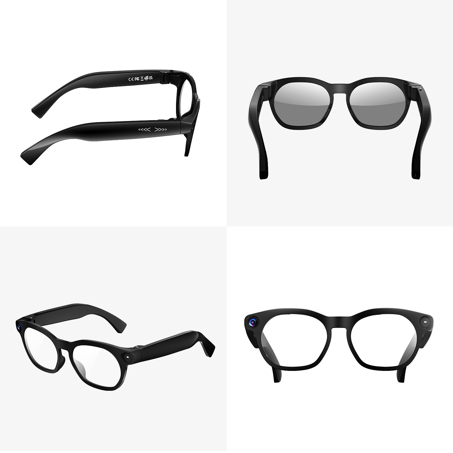 Gafas inteligentes CY03. Con cámara para fotos y videos de 8 MPX, traductor AI en tiempo real y transmisión de video en vivo. Lentes oscuras y transparentes.