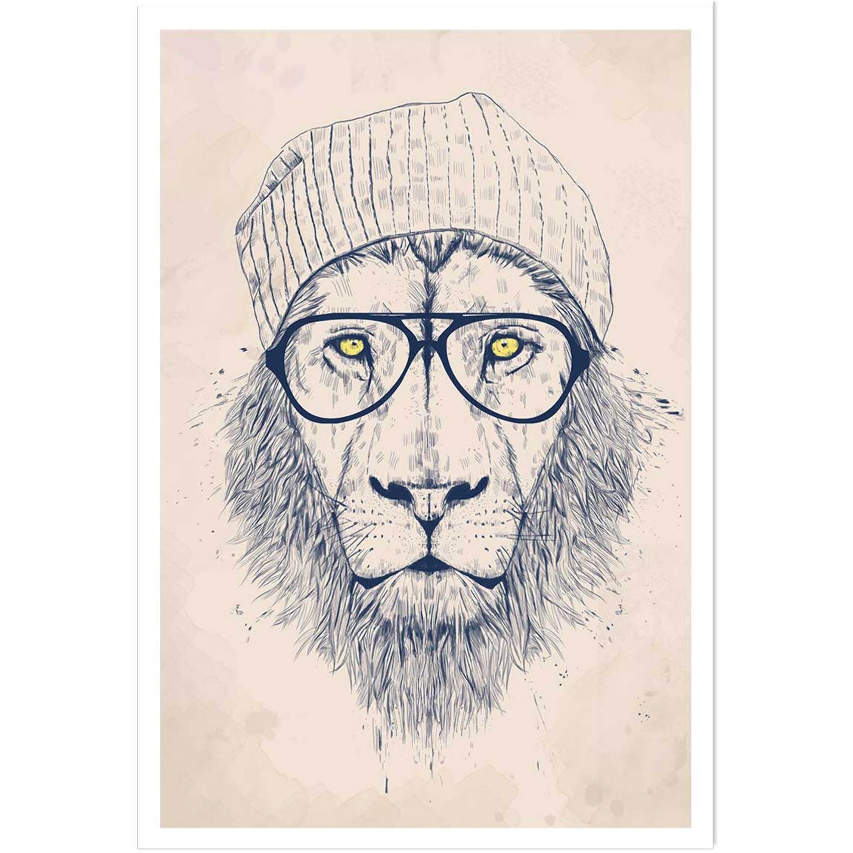 Affiche enfant lion  Affiche seule