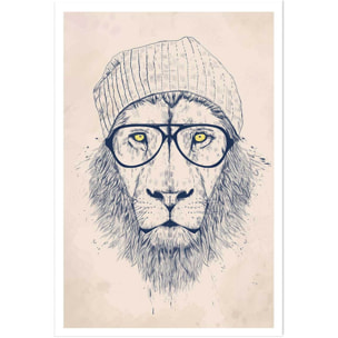 Affiche enfant lion  Affiche seule