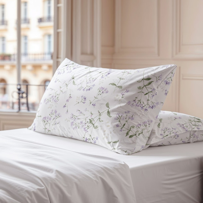 Funda de Almohada Lavender Blanco