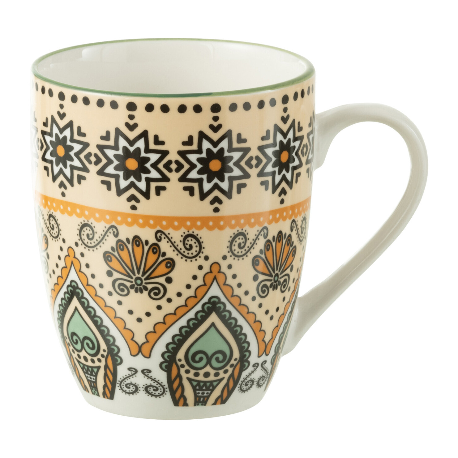 J-Line tasse Jam - porcelaine - mix - 6 pcs