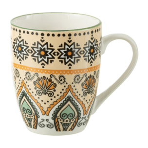 J-Line tasse Jam - porcelaine - mix - 6 pcs