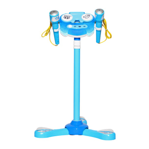 Kit karaoke infantil con 2 micrófonos y stand soporte